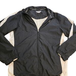 Nike Men's Black and Cream Windbreaker